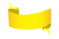 Simple Yellow Ribbon, at White Background