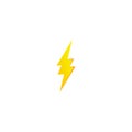 Simple yellow thunderbolt icon.