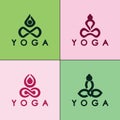 simple yoga logo icon vector design template