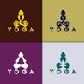 simple yoga logo icon vector design template