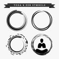 Simple Yoga Zen Symbol Set Design