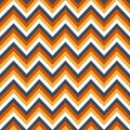 Simple Zigzag Retro Background in Orange, Zellow and Blue