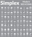 Simplex - Modern SEO Icons (Light Version) Royalty Free Stock Photo