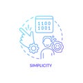 Simplicity blue gradient concept icon Royalty Free Stock Photo
