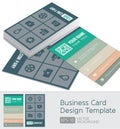 Simplicity business cards design template with illustration 3d Royalty Free Stock Photo