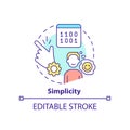 Simplicity concept icon Royalty Free Stock Photo