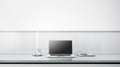 simplicity desk empty background Royalty Free Stock Photo
