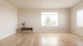 Simplicity And Elegance: An Empty Living Room With Wood Floors