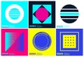 Simplicity Geometric Design Set Clean Lines and Forms Royalty Free Stock Photo