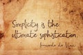 Simplicity is Leonardo Royalty Free Stock Photo