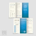 Simplicity tri-fold brochure template design Royalty Free Stock Photo