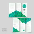 Simplicity tri-fold brochure template design Royalty Free Stock Photo