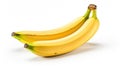 Simplicity in Yellow: Isolated Banana on White Royalty Free Stock Photo