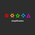 Simplification, transformation icon