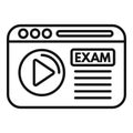 Online exam interface icon illustration Royalty Free Stock Photo