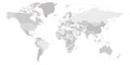 Simplified blank schematic map of World