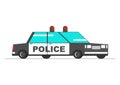 Simplified cartoon police car.