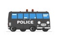 Simplified cartoon police car.