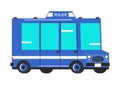 Simplified cartoon police car.