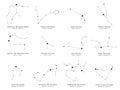 Simplified constellations star charts