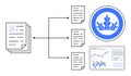 Simplified Data Flow with Documents, Segregation, Graphs, and Official Emblem