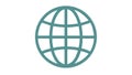 Simplified Globe Grid Vector Icon for Connectivity, vector design Generative AI Royalty Free Stock Photo