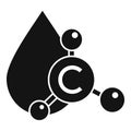 Black and white water molecule icon Royalty Free Stock Photo