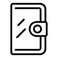 Simplified line icon of a planner or diary Royalty Free Stock Photo