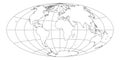 Simplified Map of World with latitude and longitude grid