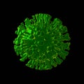 Simplified model of coronavirus virus.