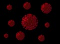 Simplified model of coronavirus virus.