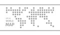 Simplified symbolic dotted world map