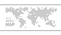 Simplified symbolic dotted world map