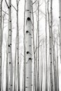 Simplified Symmetry: The Majestic White Birch Trees of Colorado