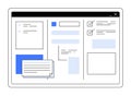 Simplified User Interface Layout with Checklists and Notes for Efficient Task Management Royalty Free Stock Photo