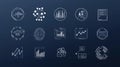 Simplified vector icons representing AI-driven data analysis