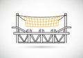 A simplified vector illustration of a construction scaffold safety Royalty Free Stock Photo