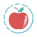 Simplified vector image of an apple Royalty Free Stock Photo