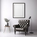 Simplified Victorian Glasgow Recliner Portrait Picture Frame Royalty Free Stock Photo