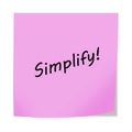 Simplify concept 3d illustration post note reminder with clipping path Royalty Free Stock Photo