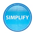 Simplify floral blue round button Royalty Free Stock Photo