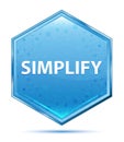 Simplify crystal blue hexagon button Royalty Free Stock Photo