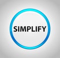 Simplify Round Blue Push Button Royalty Free Stock Photo