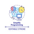 Simplify programming concept icon