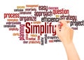 Simplify word cloud hand writing concept