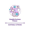 Simplifying purchase process concept icon