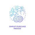 Simplifying purchase process concept icon