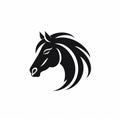 Simplistic Black Horse Head Logo: High Quality Photo And Dynamic Expressive Animations