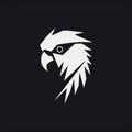 Simplistic Black And White Eagle Art - Unique Character Design