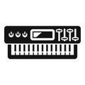 Simplistic black and white synthesizer icon Royalty Free Stock Photo